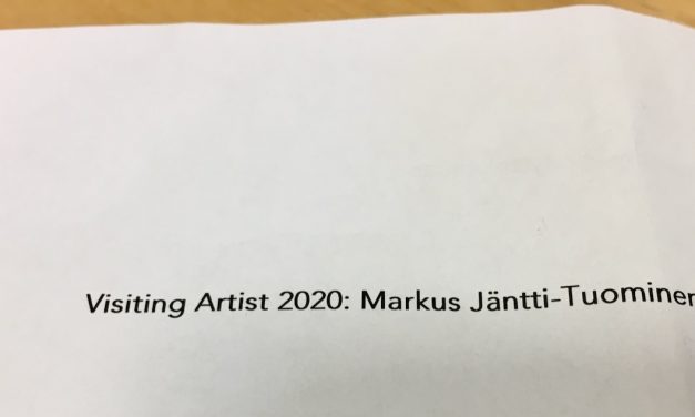 Markus Jäntti-Tuominen Visiting Artist 26.1.20